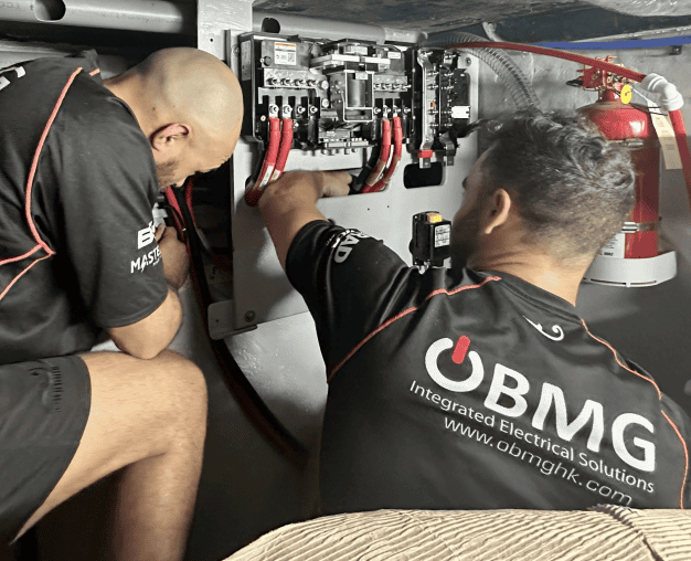 Electrical panel inspection for business liability insurance.