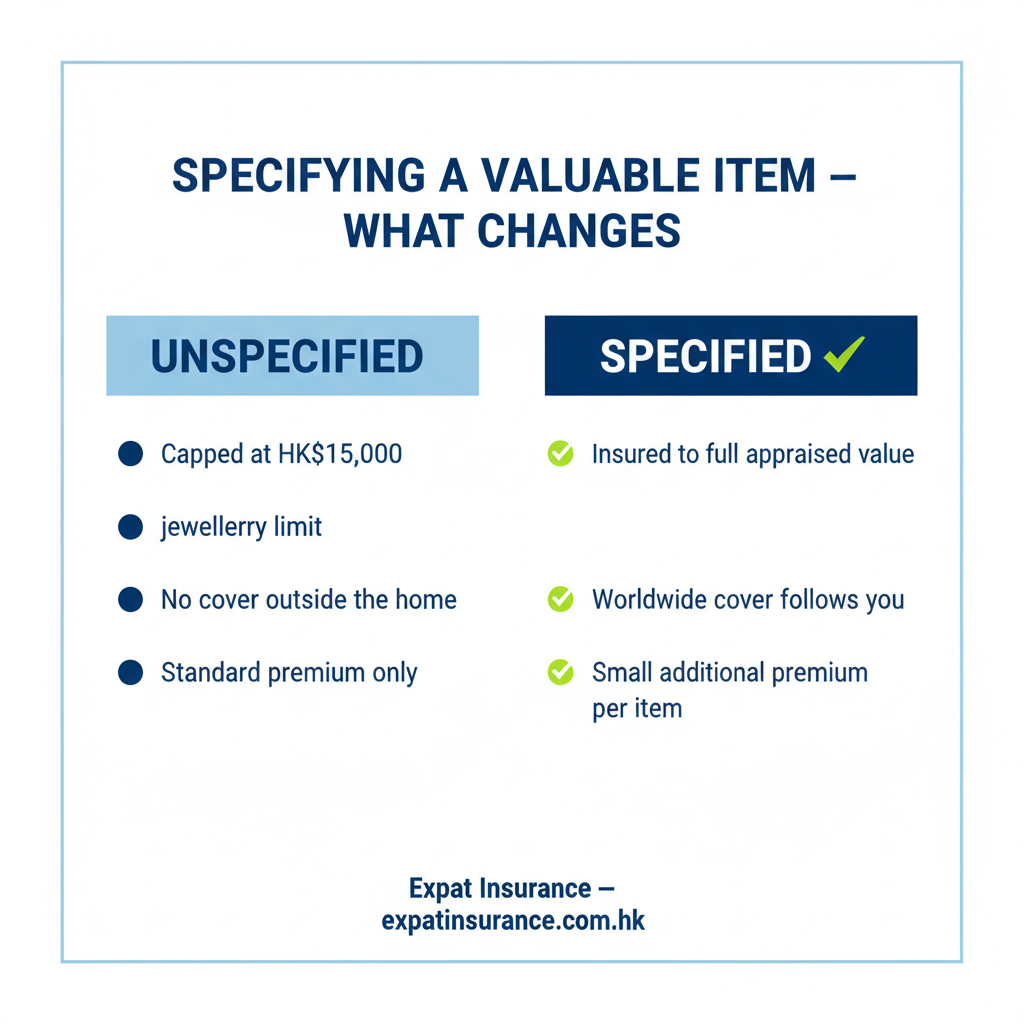 Inside a specified-items schedule